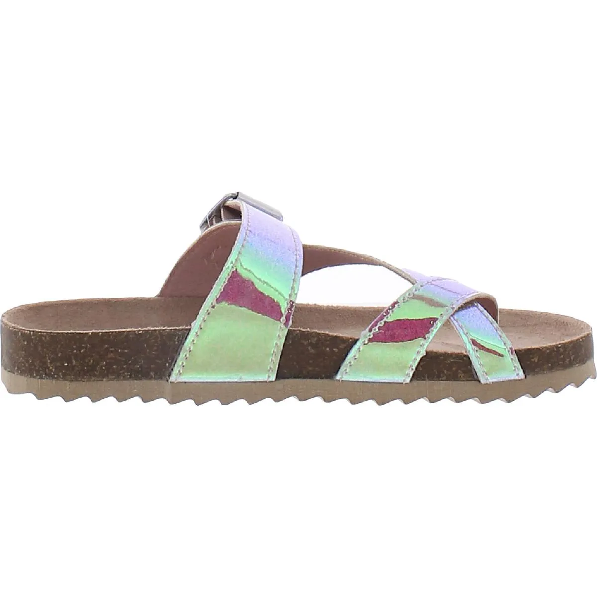 Nome Girls Metallic Glitter Footbed Sandals