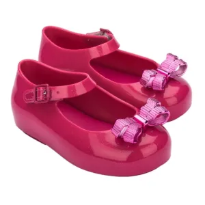 Pink Glitter Bow Jelly Shoes
