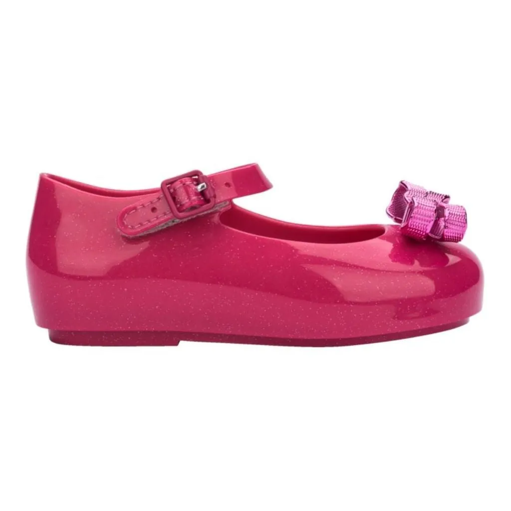 Pink Glitter Bow Jelly Shoes