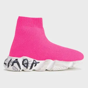 Pink Speed Graffiti Sneakers