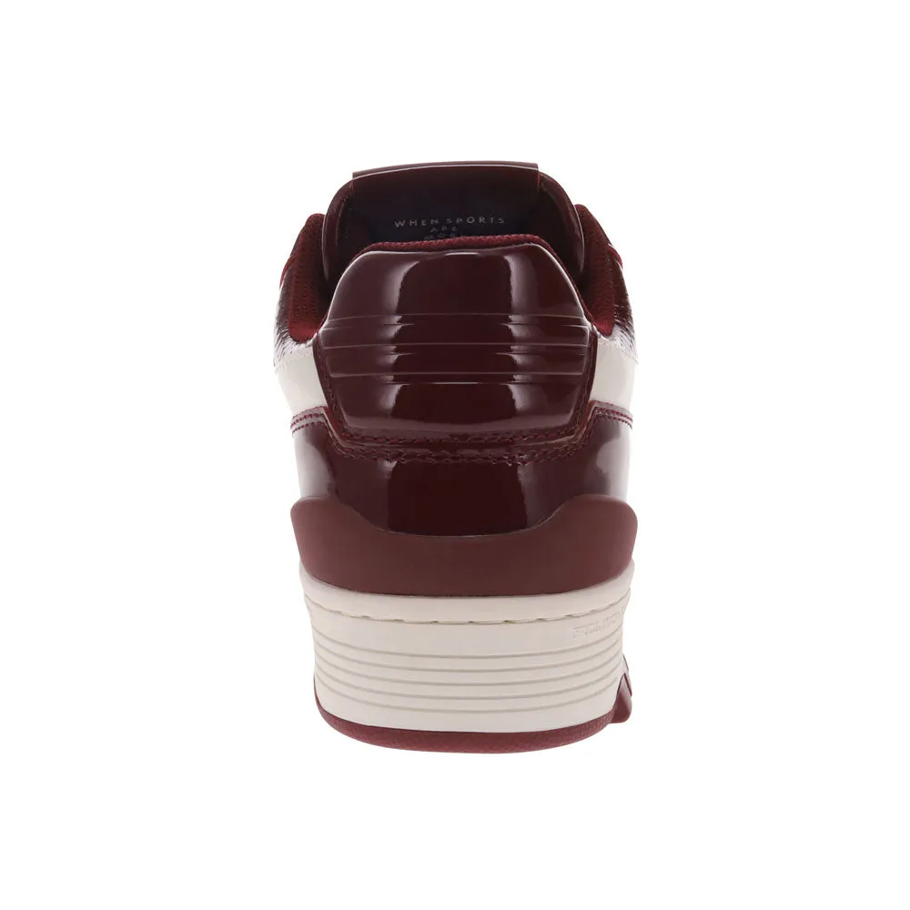 PONY Mens M100 Low Patent Genuine Leather Premium Lace Up Athletic Sneaker Shoe