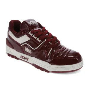 PONY Mens M100 Low Patent Genuine Leather Premium Lace Up Athletic Sneaker Shoe