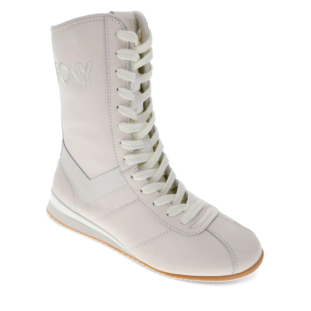 PONY Womens KO-80 High Classic Genuine Leather and Suede Premium Lace Up Athletic Sneaker Shoe