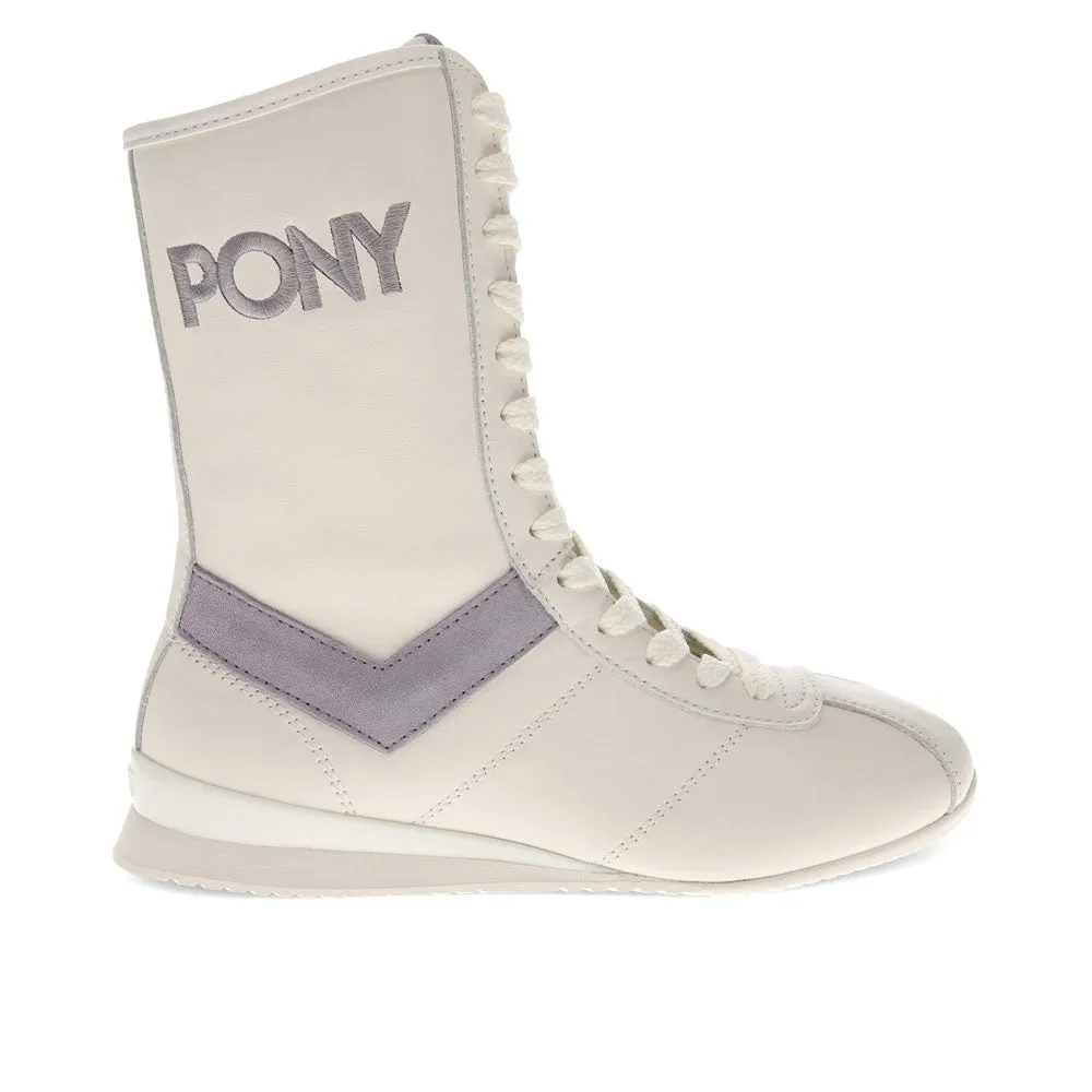 PONY Womens KO-80 High Classic Genuine Leather and Suede Premium Lace Up Athletic Sneaker Shoe