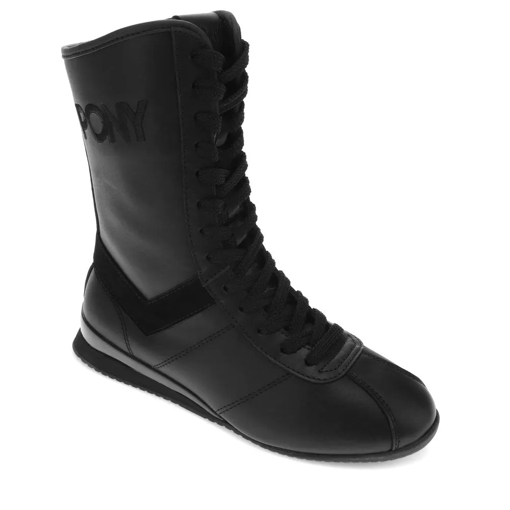 PONY Womens KO-80 High Classic Genuine Leather and Suede Premium Lace Up Athletic Sneaker Shoe