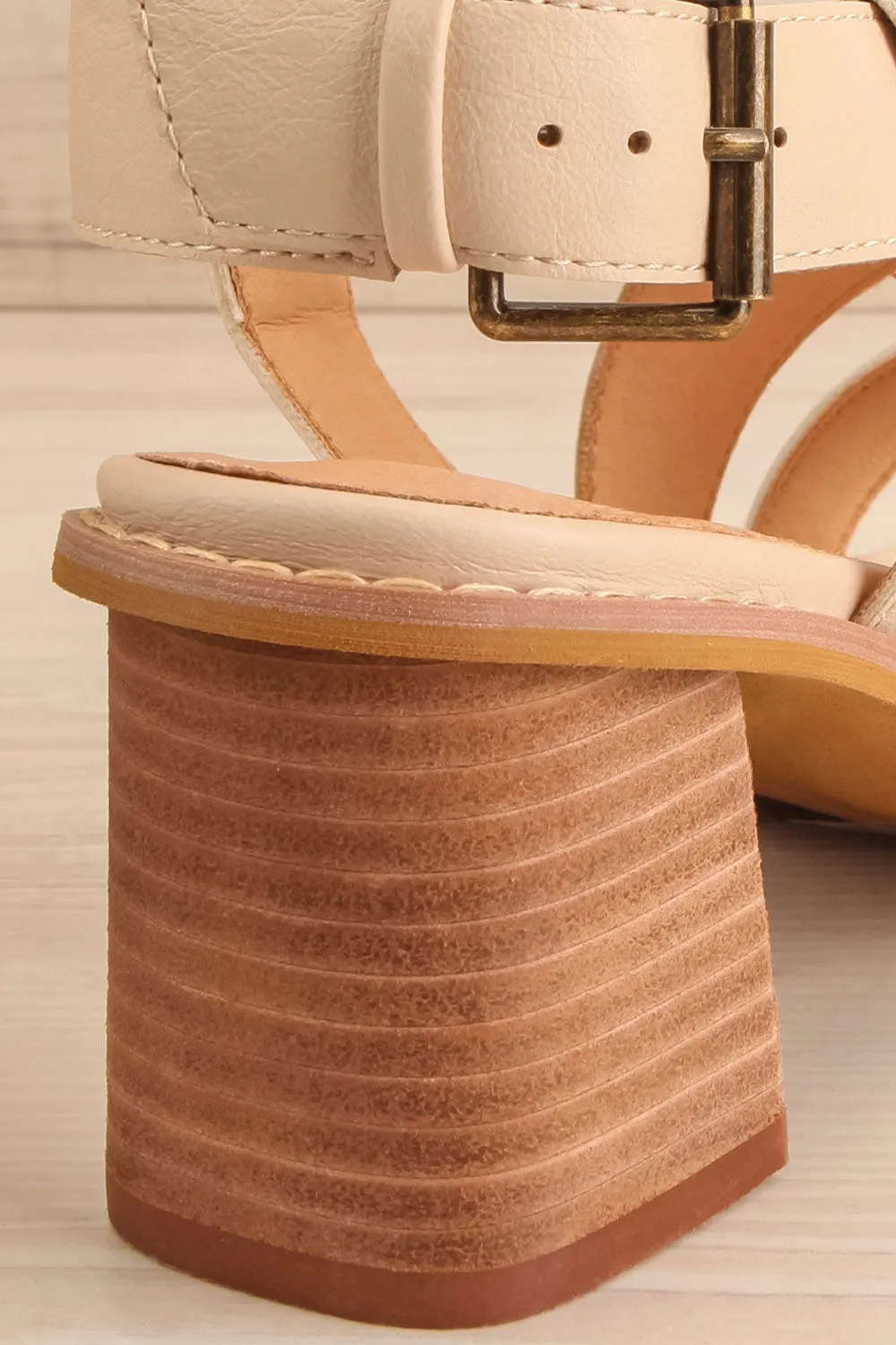 Puako | Beige Block Heel Sandals