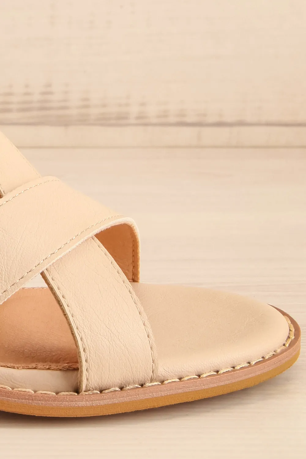 Puako | Beige Block Heel Sandals
