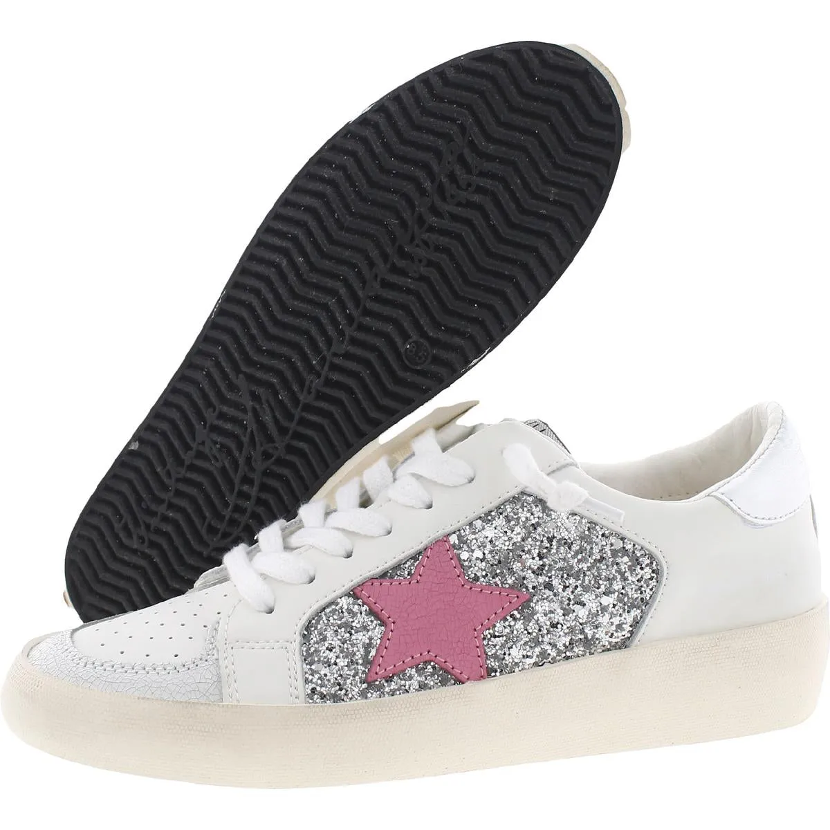 Quinn Womens Glitter Manmade Casual and Fashion Sneakers