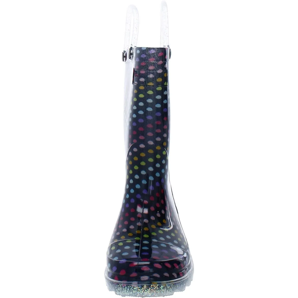 Rainbow Dot Girls Waterproof Glitter Light-Up Shoes
