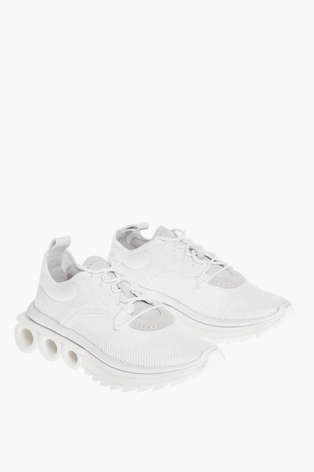 Salvatore Ferragamo Knitted Nima Low-Top Sneakers