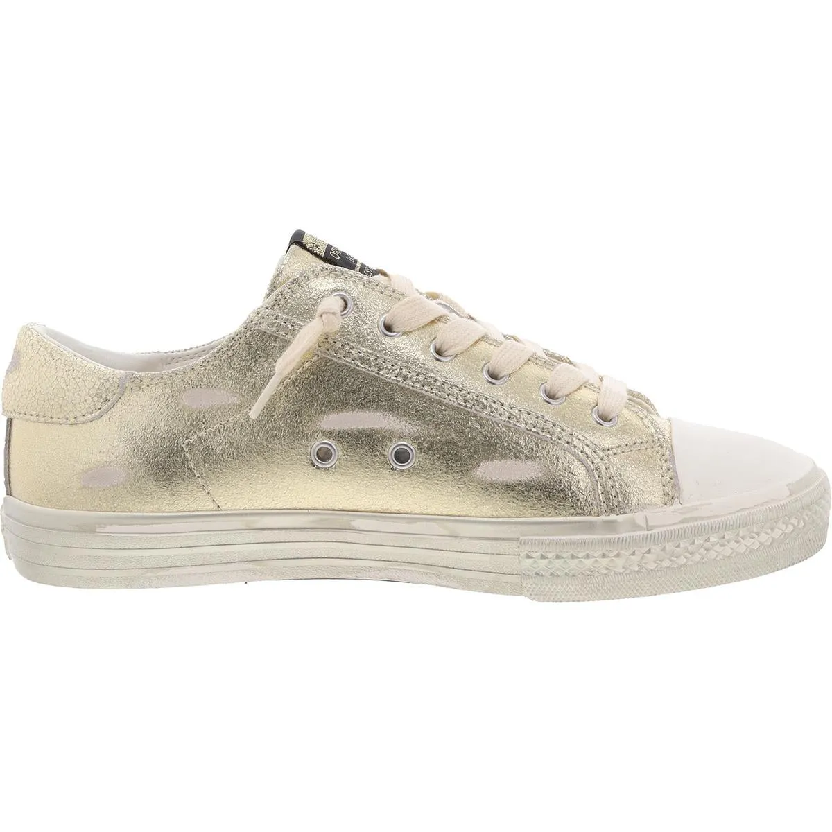 Shine Womens Leather Distressed Casual And Fashion Sneakers
