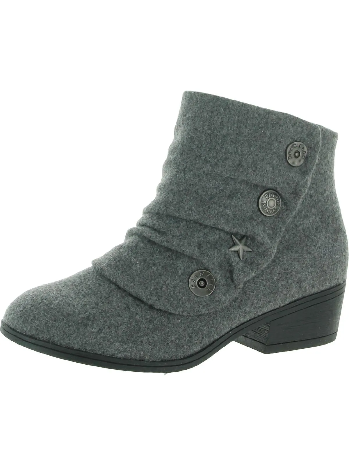 Siggy Girls Block Heel Zipper Ankle Boots