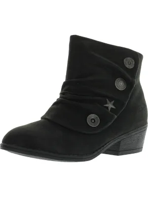 Siggy Girls Block Heel Zipper Ankle Boots
