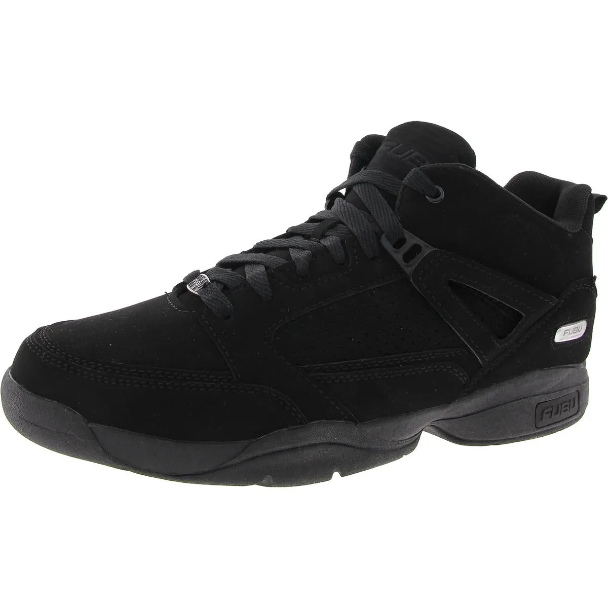 Sintetico Mens Faux Leather Perforated Fashion Sneakers