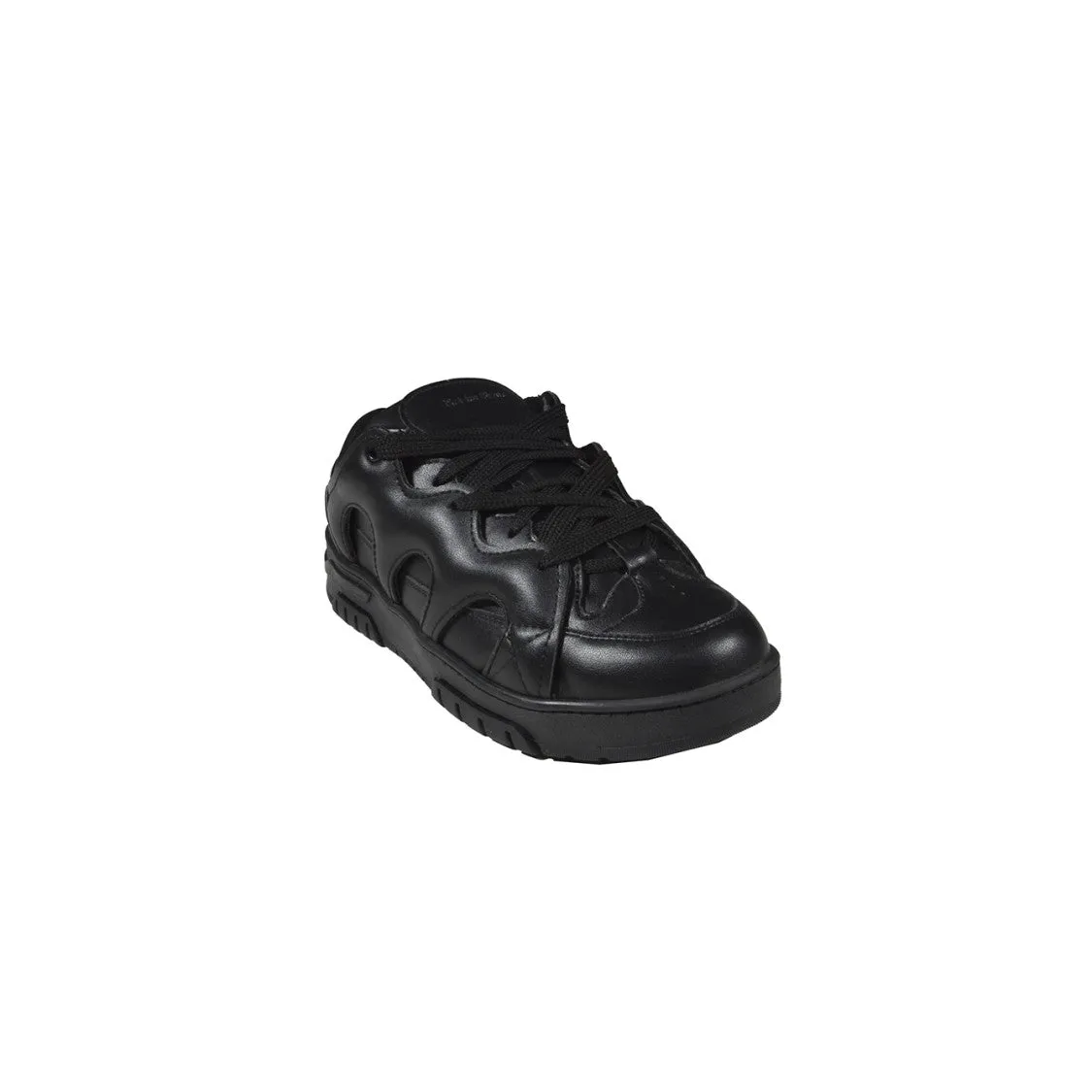 Sneakers In Black Brushed Leather Danilo Paura