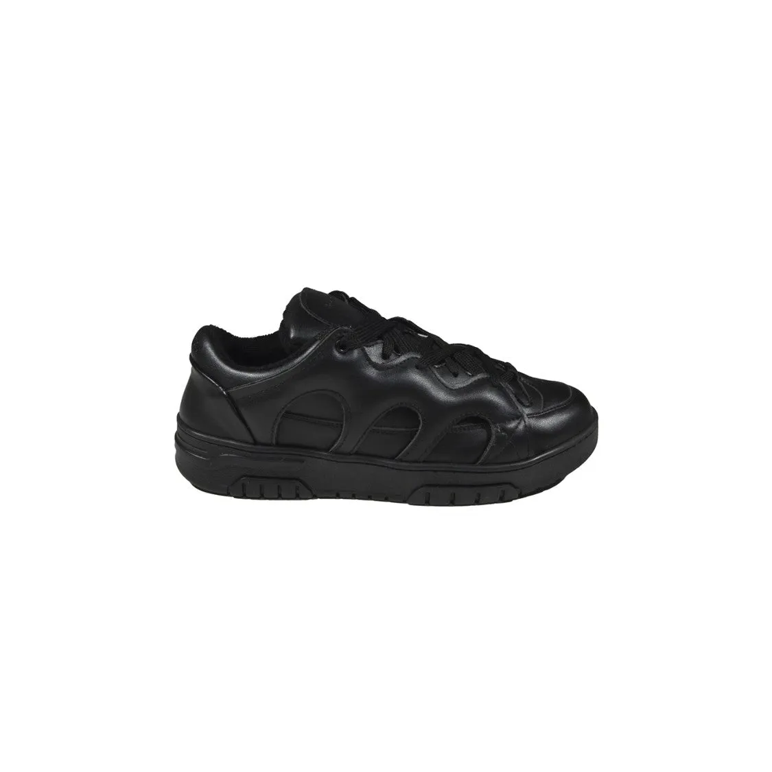 Sneakers In Black Brushed Leather Danilo Paura