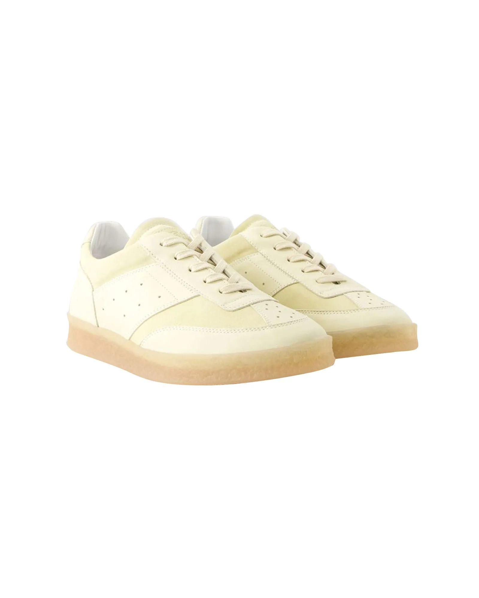Sneakers - MM6 Maison Margiela - Leather - Beige/White