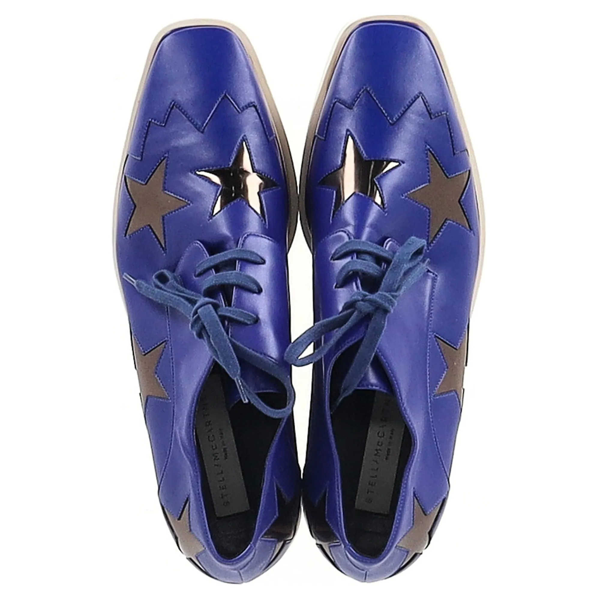 Stella Mccartney Elyse Platform Sneakers in Blue Leather