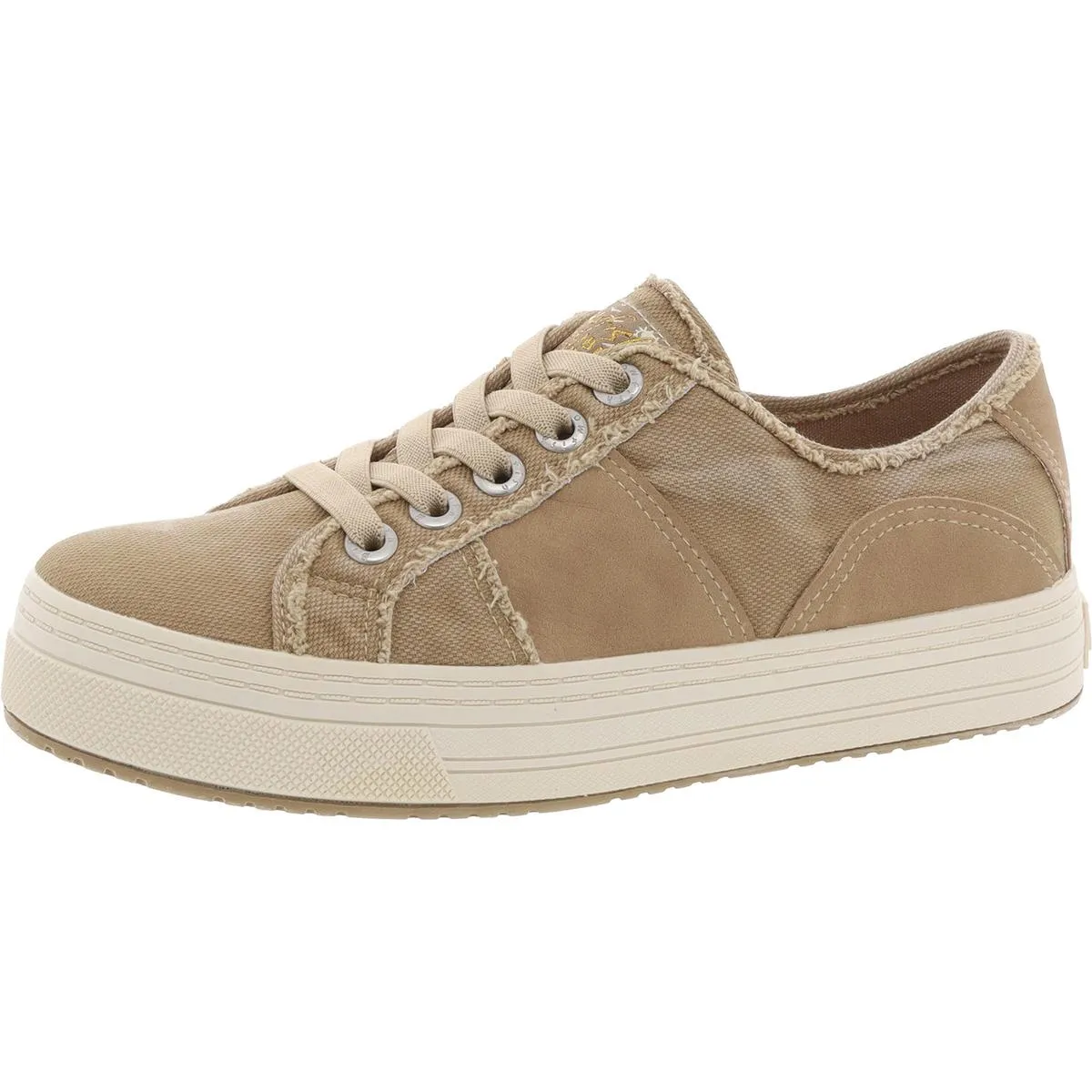 SUPERSMILE Womens Lace-Up Man Made Casual And Fashion Sneakers
