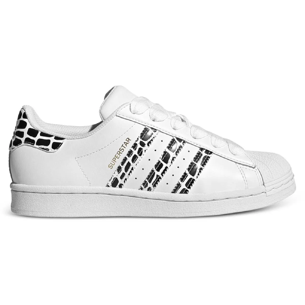 Superstar W Womens Faux Leather Lace Up Casual and Fashion Sneakers