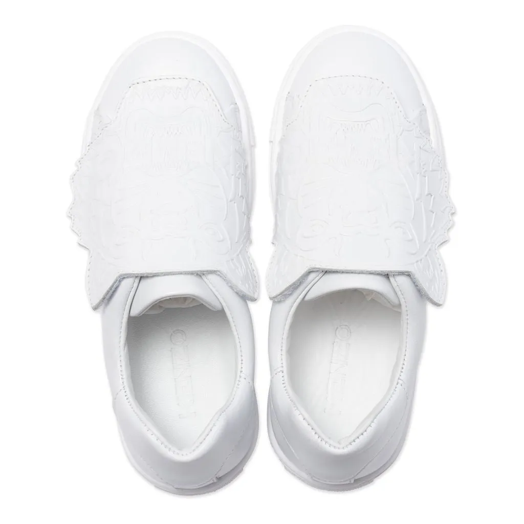 Tiger Logo White Shoes
