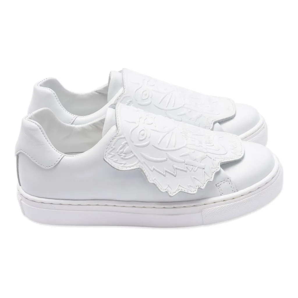 Tiger Logo White Shoes