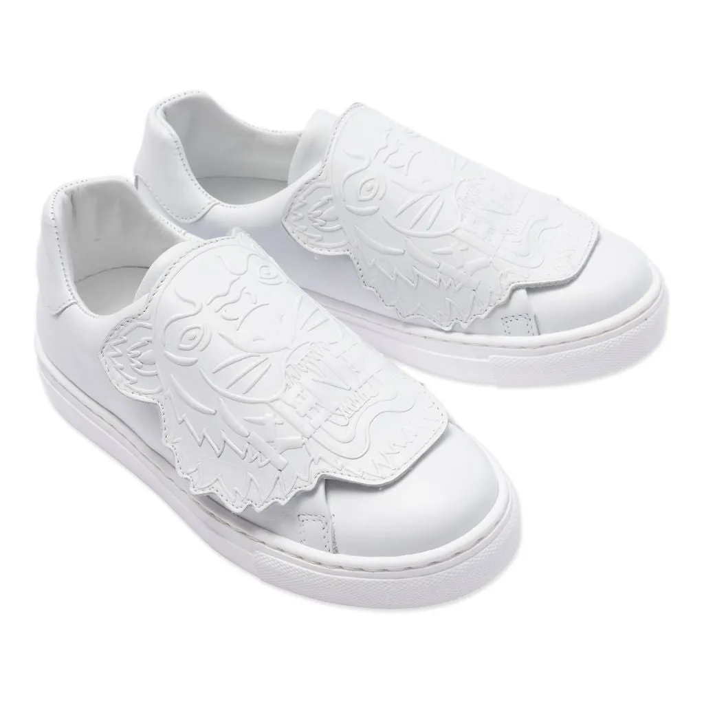 Tiger Logo White Shoes