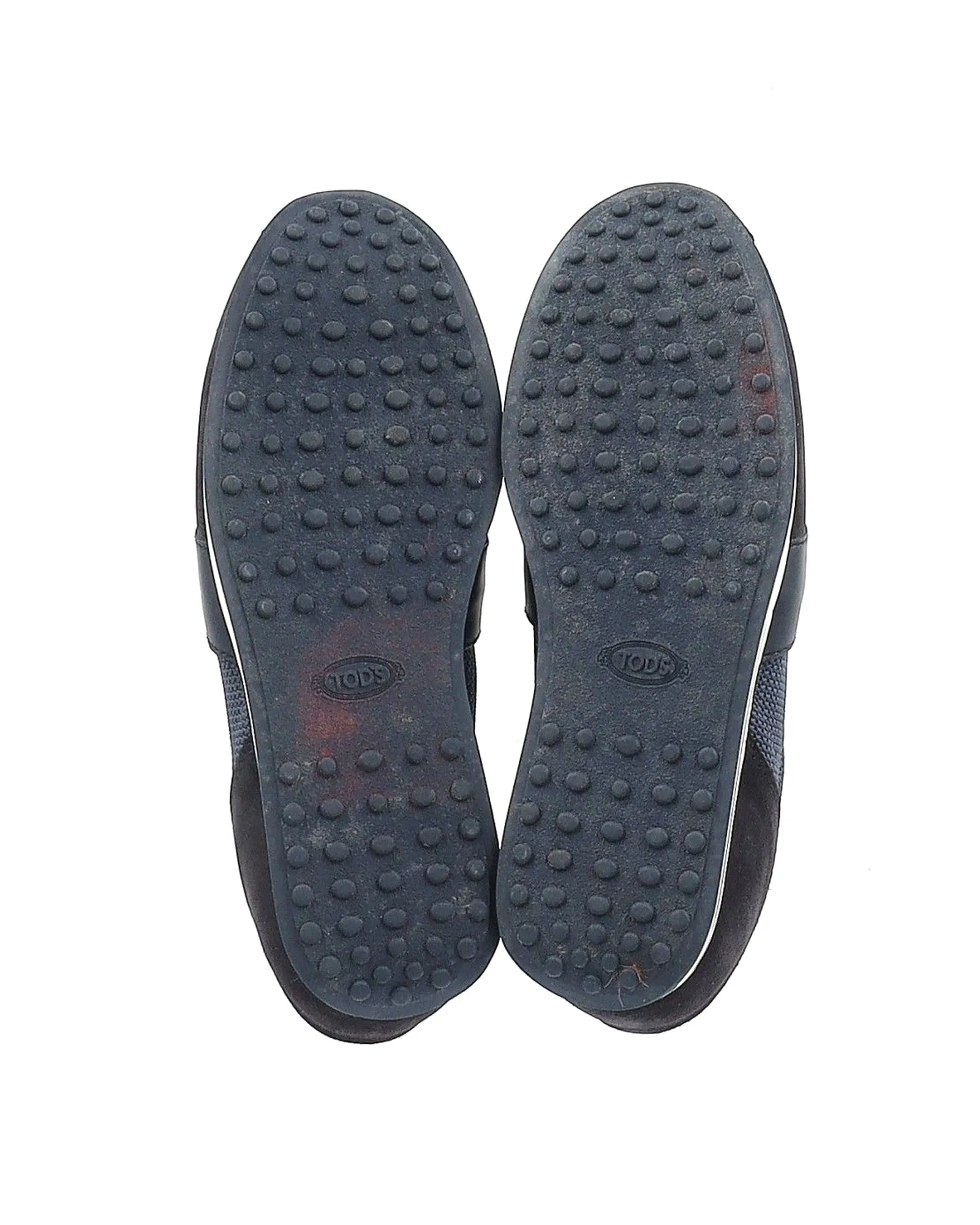 Tod's Lace-Up Low Top Sneakers in Navy Blue Suede