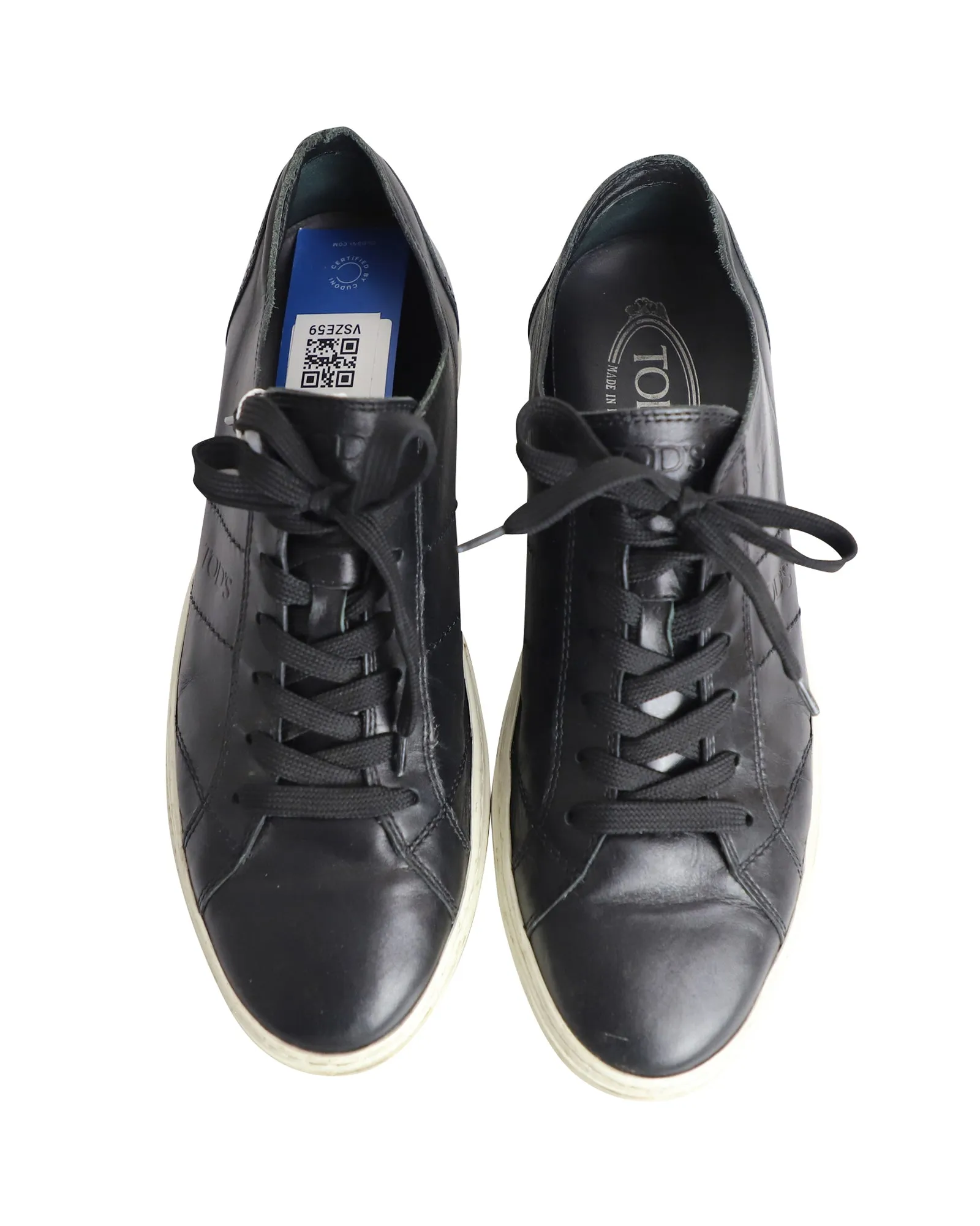 Tod's Low Top Sneakers in Black Leather