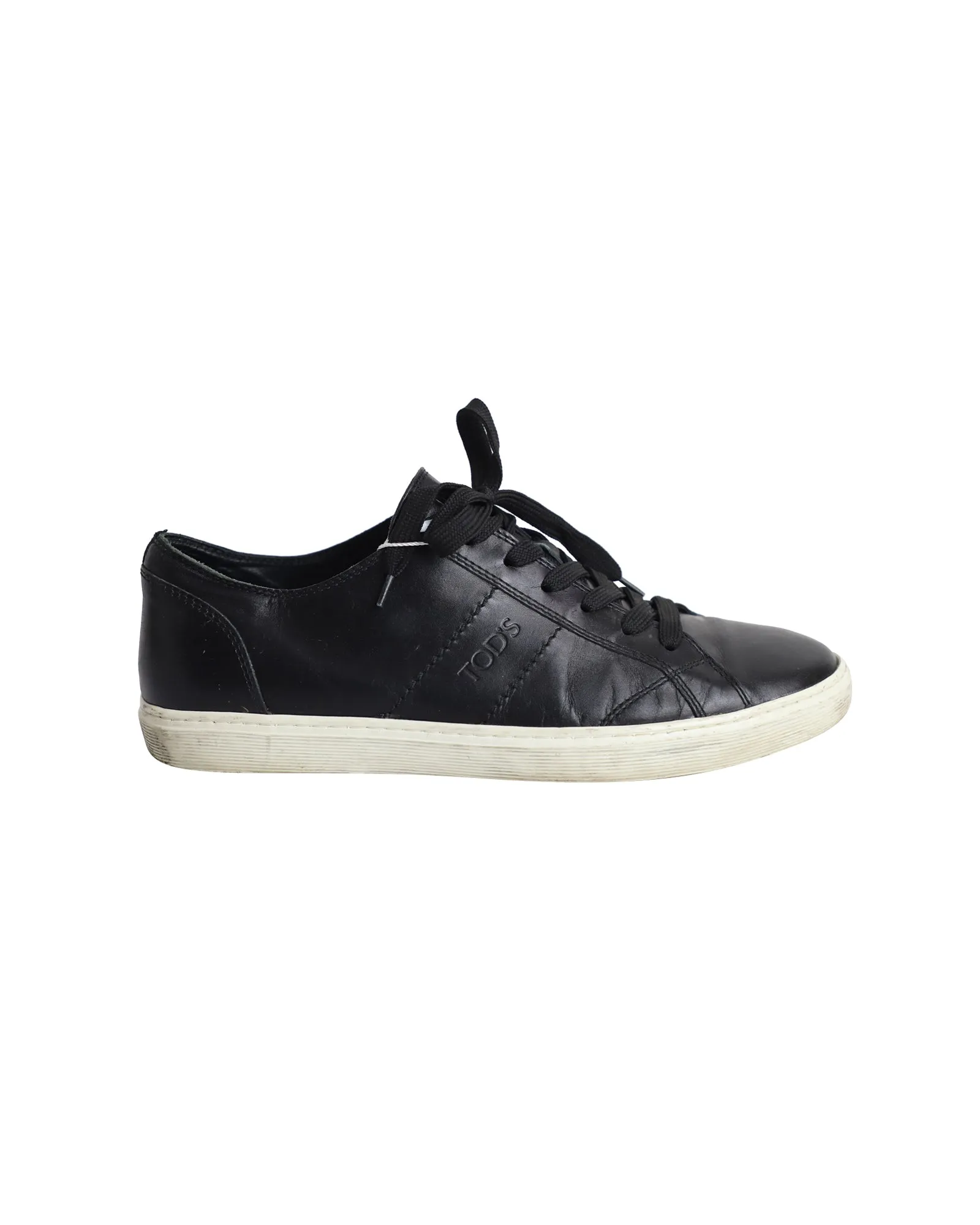 Tod's Low Top Sneakers in Black Leather