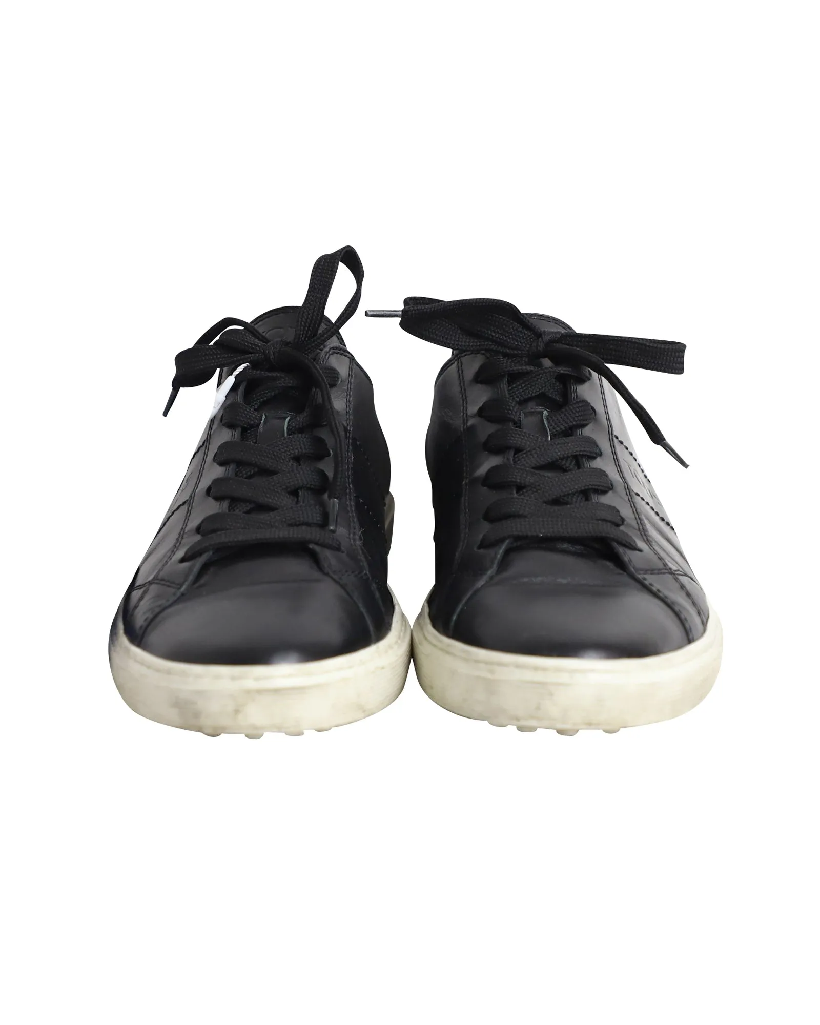 Tod's Low Top Sneakers in Black Leather