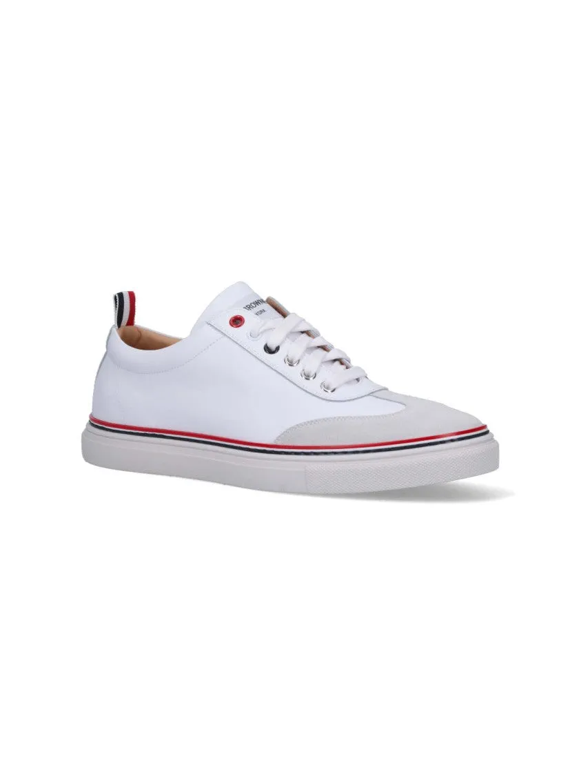 Tricolor Detail Sneakers  White