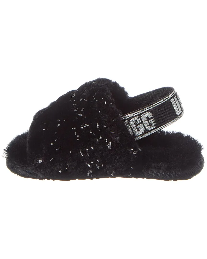 UGG Fluff Yeah Metallic Sparkle Slide