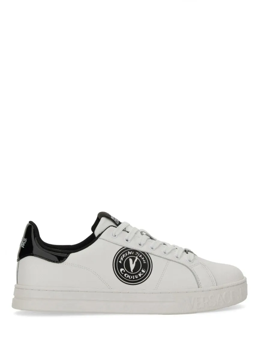 Versace Jeans Couture White Leather Sneakers