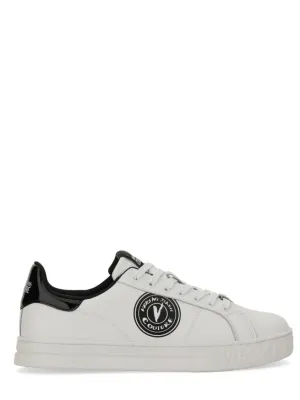 Versace Jeans Couture White Leather Sneakers