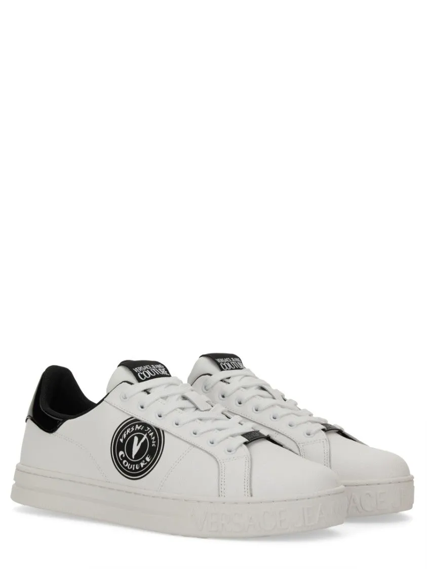 Versace Jeans Couture White Leather Sneakers