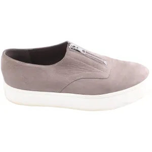 Vince Warner Low Top Platform Sneakers in Grey Leather