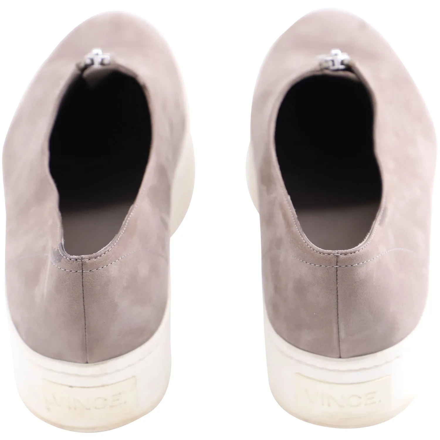 Vince Warner Low Top Platform Sneakers in Grey Leather