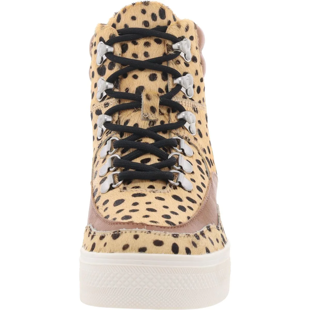 WEBER Womens Leather High Top Casual And Fashion Sneakers