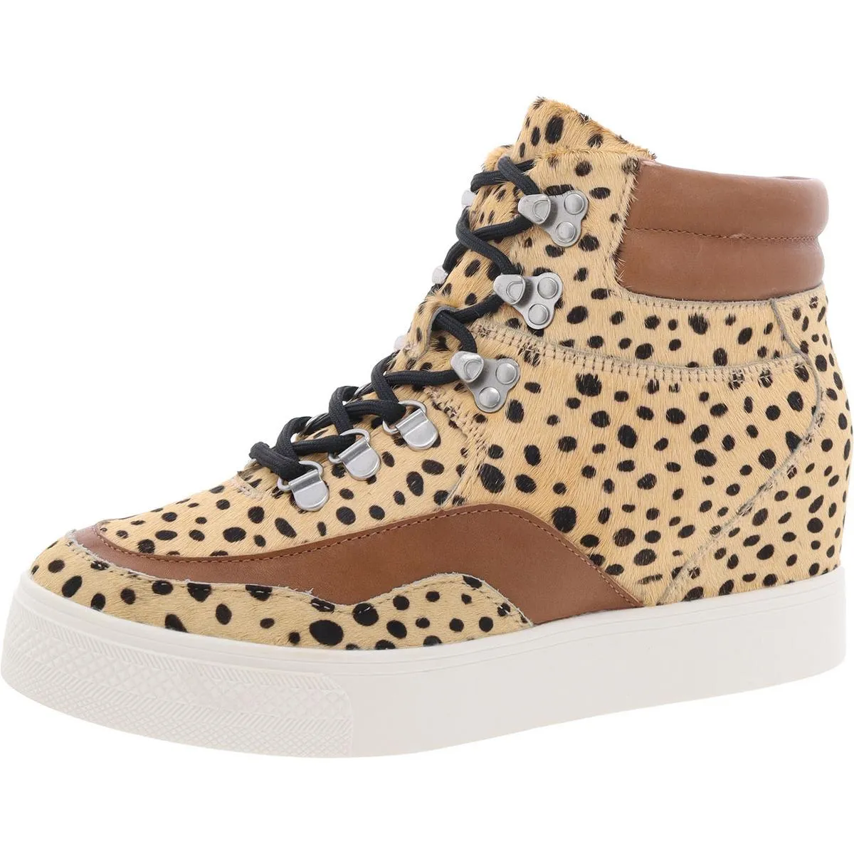 WEBER Womens Leather High Top Casual And Fashion Sneakers
