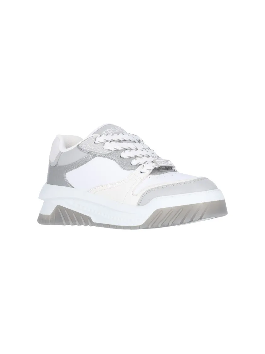 White Leather 'Odissea' Low-Top Sneakers  White