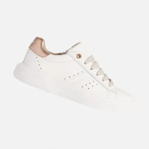 White Nettuno Rose Gold Tab Sneakers