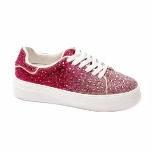 Women's Bedazzle Ombre Sneakers In Pink