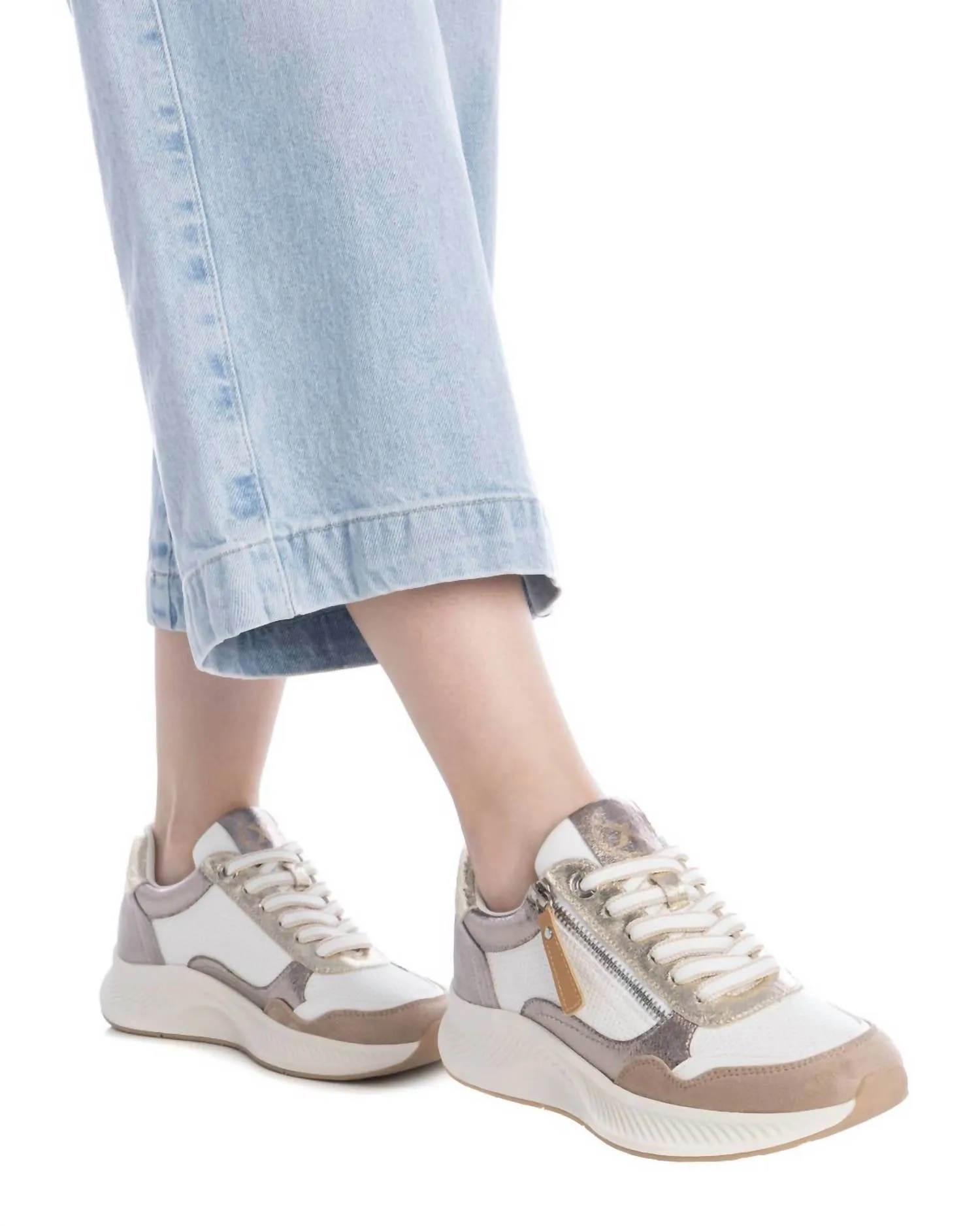 Women's Casual Fashion Sneakers In Beige