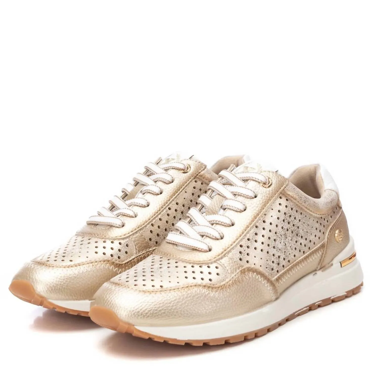 Women's Casual Fashion Sneakers In Gold