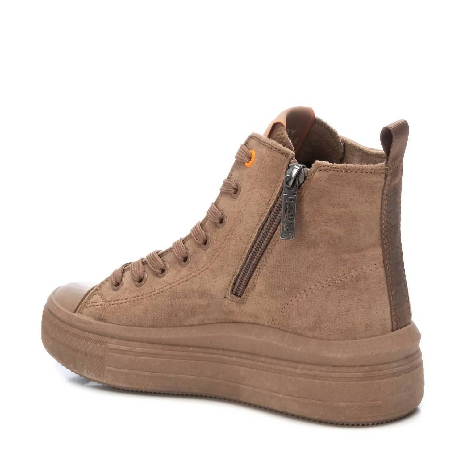 Women's Casual High Top Sneakers In Light Brown