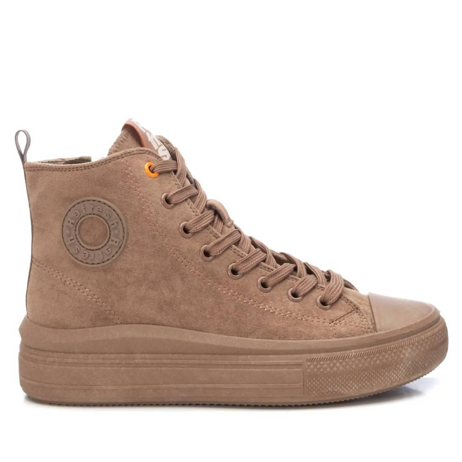 Women's Casual High Top Sneakers In Light Brown