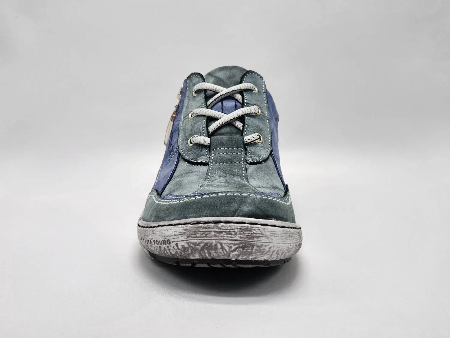 Women's Casual Leather Shoes In Blue