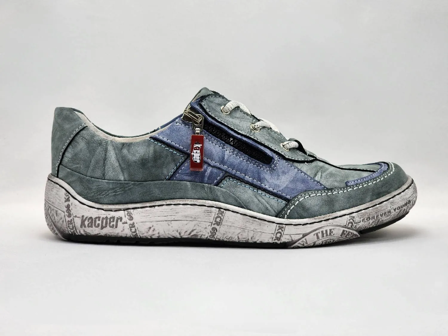 Women's Casual Leather Shoes In Blue