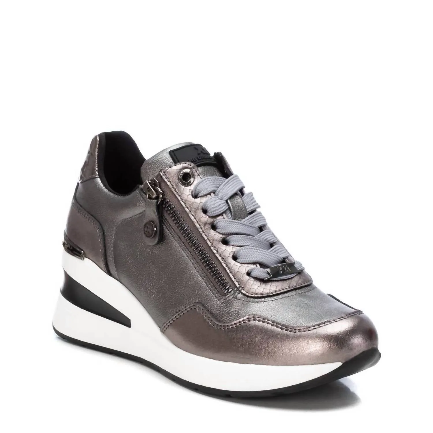 Women's Casual Wedge Sneakers In Silver